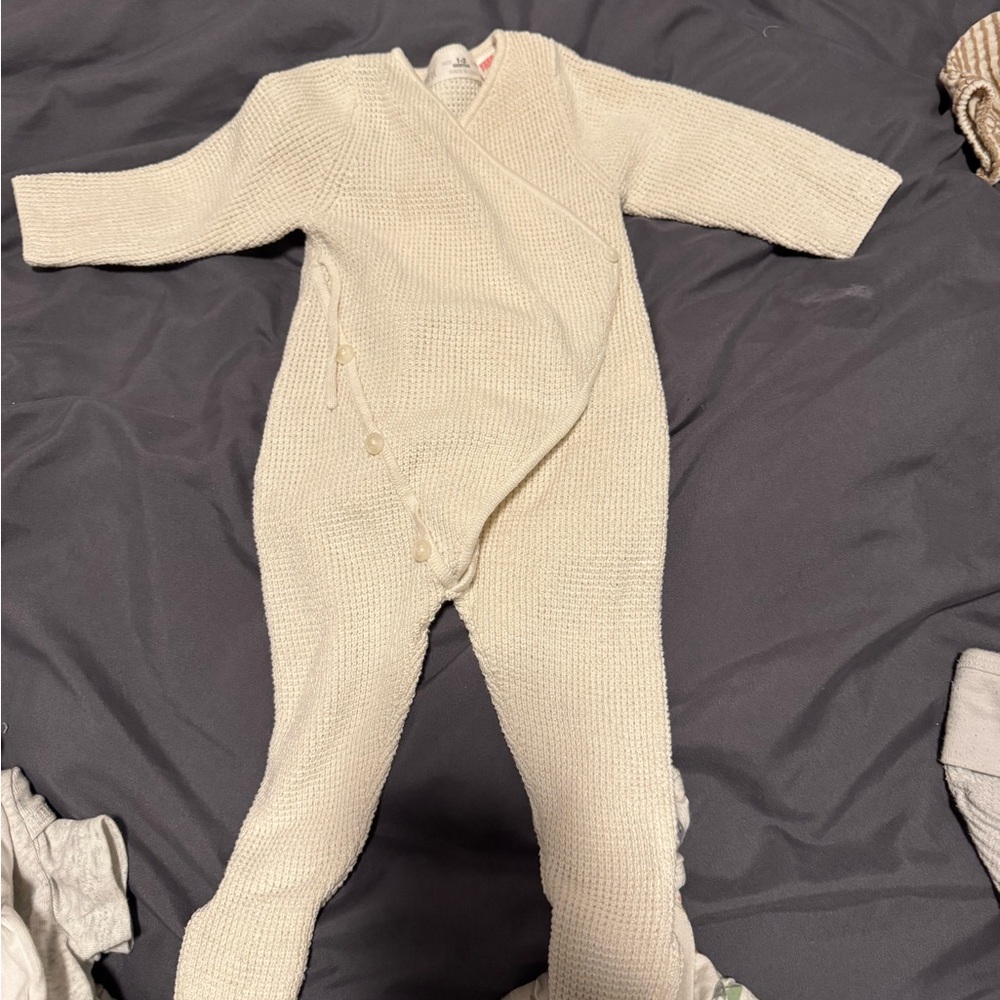 Zara Cream Knit Kids Footie